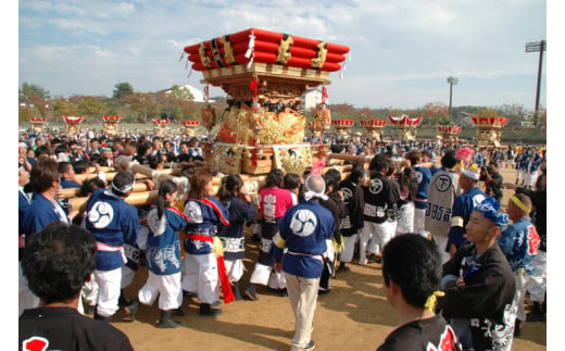 市制施行70周年記念イベント 三木の祭り屋台大集合 屋台担ぎ体験 1401330 - 兵庫県三木市