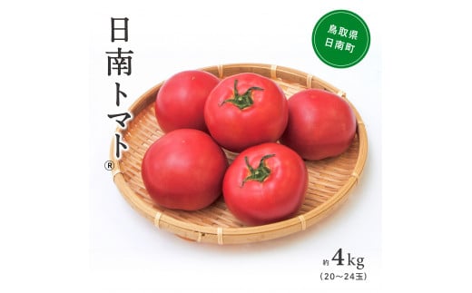 [№5667-0391]【北海道・離島へ発送不可】【期間限定】日南トマト®　約4kg（20～24玉／箱） トマト とまと 鳥取県 日南町 378813 - 鳥取県日南町