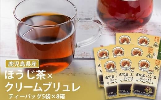 AS-085 鹿児島茶フレーバーティー【ほうじ茶】クリームブリュレ8箱 1411727 - 鹿児島県薩摩川内市