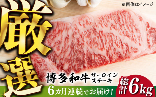 [全6回定期便][溢れる肉汁と濃厚な旨味]博多和牛サーロイン1kg(250g×4枚)[築上町][株式会社MEAT PLUS] 牛肉 肉 [ABBP052] 240000円 24万円