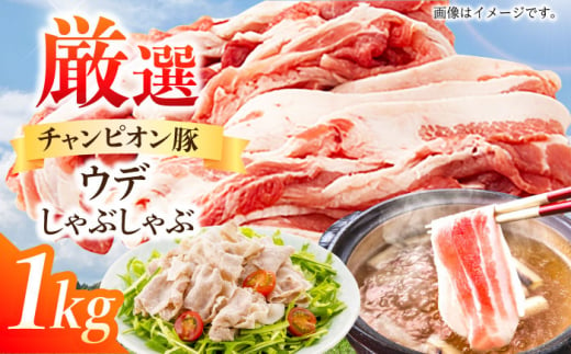 【しゃぶしゃぶ用】三重県 亀山市 豚肉 ウデ 1kg 小林ファームが愛情こめて育てた三元豚 亀山市/小林ファーム 冷蔵 ウデ 送料無料 [AMAB012-2] 331621 - 三重県亀山市