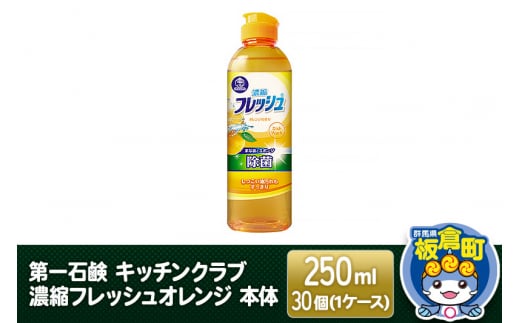 第一石鹸 キッチンクラブ 濃縮フレッシュオレンジ 本体 250ml×30個（1ケース） 1123175 - 群馬県板倉町