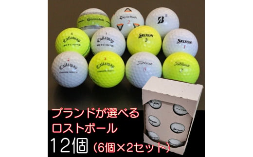 大阪府河内長野市のふるさと納税 ロストボール　6個×2　【タイトリスト　PROVI　カラー】他ブランドあり ゴルフ ゴルフボール ボール洗浄選別済み 練習用カラーボール カラフル 送料無料