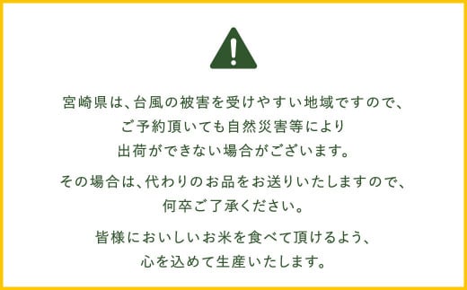 宮崎県産夏の笑み（無洗米）20kg(5kg×4袋) 3か月定期便