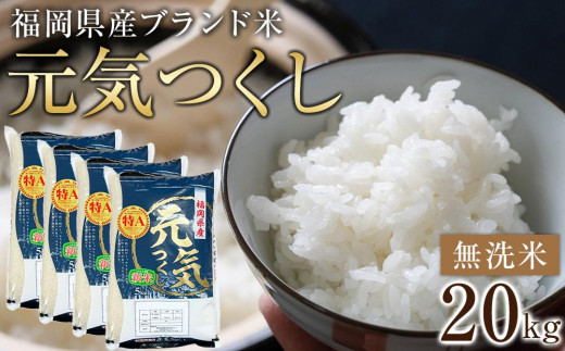 ＜令和7年産＞福岡県産ブランド米「元気つくし」無洗米20kg ＜筑前町＞【米 ブランド米 ブランド 白米 元気つくし 令和7年産 20kg 20キロ 無洗米 家庭用  お取り寄せ お土産 福岡県産 取り寄せ グルメ 福岡県 筑前町 CE004】 1104976 - 福岡県筑前町