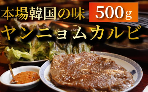 ヤンニョムカルビ 500g 肉 にく カルビ 焼肉 韓国 タレ 味付け 牛 おかず ご飯 BBQ バーベキュー はんつき横丁 おすすめ 人気 愛知県 南知多町 1404039 - 愛知県南知多町