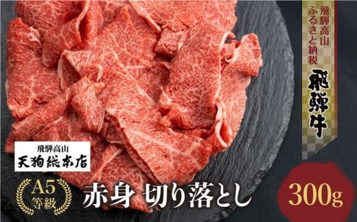 【2025年1月発送】A5等級 飛騨牛 赤身 切り落とし 300g 【日付指定不可】| ブランド牛 和牛 雌牛 5等級 A5ランク 切落し 薄切り 熨斗 のし対応 飛騨高山 天狗総本店 BP024VC01 1065233 - 岐阜県高山市