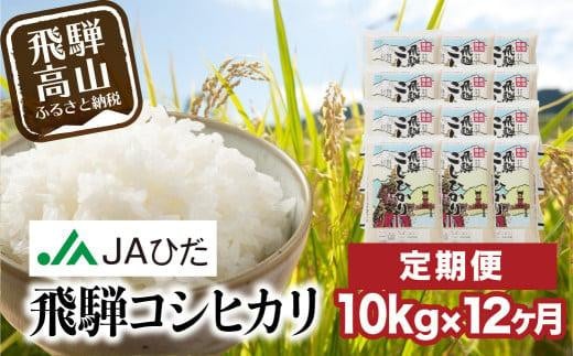 【定期便 12ヶ月】（全12回）令和6年度産 飛騨コシヒカリ 白米 10kg | こしひかり 飛騨こしひかり お米 コメ 精米 飛騨産 飛騨高山 JAひだ GS103