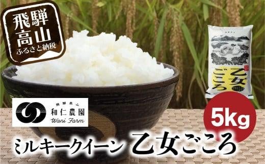 【令和6年度産 新米】もちもち食感の飛騨産ミルキークイーン「乙女ごころ」5kg | 米 お米 白米 ご飯 ごはん 飛騨高山 和仁農園 MF008 586354 - 岐阜県高山市