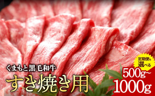 牛肉 くまもと黒毛和牛 すき焼き用 500g 定期便 2回 5回 1000g 株式会社KAM Brewing[30日以内に出荷予定(土日祝除く)]