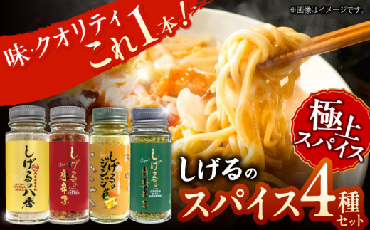 しげるの４本セット　/　スパイス　ジンジャー　肉　肉専門　オニオン　/　諫早市　/　株式会社飯盛グリーン開発 [AHCY018] 1403476 - 長崎県諫早市