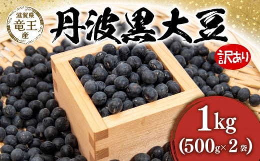 【 先行予約 】令和6年産 黒豆 予約 丹波黒 訳あり 1kg ( 500g × 2袋 ) 豆 滋賀県 竜王町 国産 農家直送 丹波黒大豆  2024年産 国産 農家直送 産地直送 送料無料 1417607 - 滋賀県竜王町