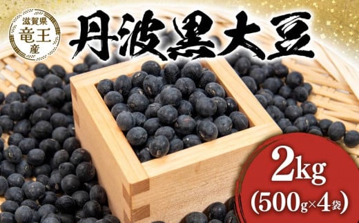 【 先行予約 】令和6年産 黒豆 予約 丹波黒 2kg ( 500g × 4袋 ) 豆 滋賀県 竜王町 国産 農家直送 丹波黒大豆  2024年産 国産 農家直送 産地直送 送料無料 1417606 - 滋賀県竜王町