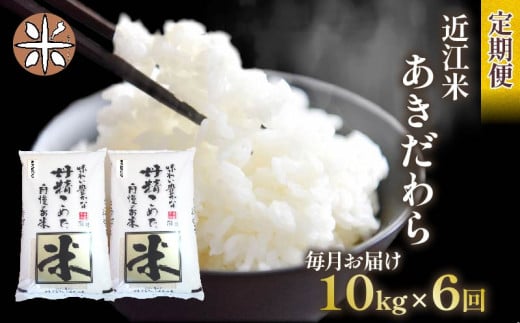 【 先行受付 】 令和6年産 新米 あきだわら 定期便 10kg 全6回 白米 5㎏ × 2袋 6ヶ月 近江米 アキダワラ 国産 お米 米 おこめ ごはん ご飯 白飯 しろめし こめ ゴハン 御飯 滋賀県産 竜王 ふるさと ランキング 人気 おすすめ 1442080 - 滋賀県竜王町