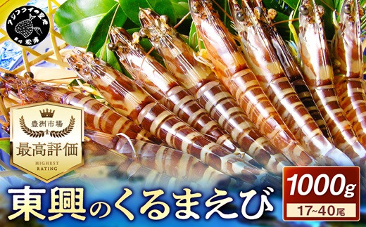 【先行予約】【宅配BOX不可】東興のくるまえび1kg入【11月下旬～12月発送】( くるまえび 東興のくるまえび 車海老 海老 エビ )【D5-010-12M】