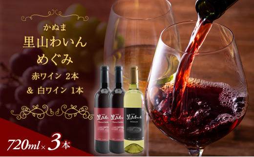 かぬま 里山わいん 里山のめぐみ 赤ワイン 720ml & 白ワイン 720ml お届け 入金確認後 14日～1ヶ月[№5840-1204] 1290234 - 栃木県鹿沼市