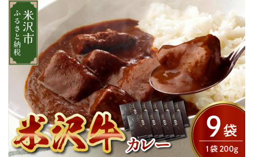 米沢牛 カレー 200g × 9袋 牛肉 和牛 ブランド牛  1319461 - 山形県米沢市