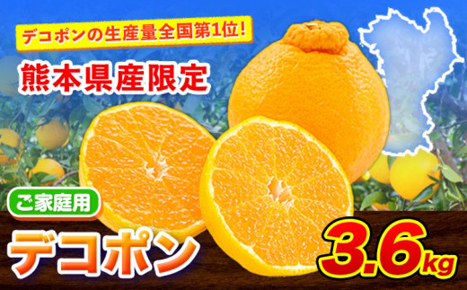 先行予約 みかん 好き必見 ご家庭用 デコポン 生産量日本一 熊本県産 約 3.6kg (約9-18玉前後) 柑橘 個別光センサー選果 柑橘 フルーツ 旬 不知火 でこぽん ご家庭用 早期予約 [2月上旬-4月末頃出荷]