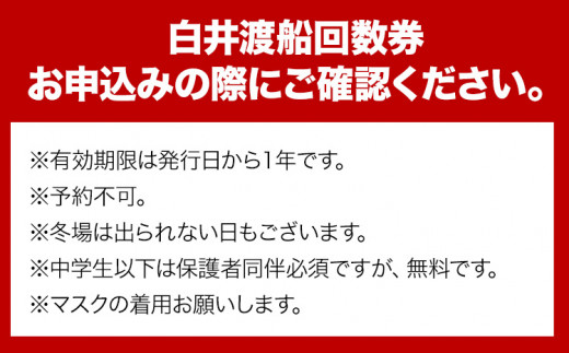 白井渡船回数券 利用券11枚組 白井渡船《30日以内に出荷予定(土日祝除く)》和歌山県 日高町 紀伊水道 田杭港沖 回数券 レジャー 釣り 乗船 -  和歌山県日高町｜ふるさとチョイス - ふるさと納税サイト