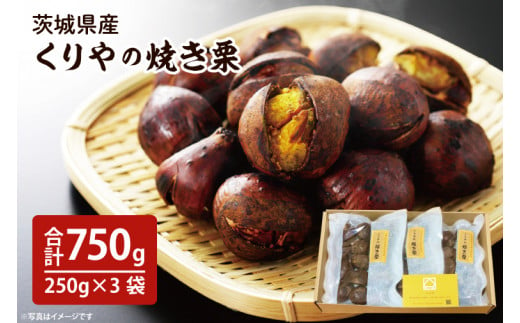 【先行予約】【11月より順次発送】茨城県産　くりやの焼き栗　250g×3袋【くり 栗 焼き栗 秋 茨城県産 果物 果樹 栗ご飯 水戸市】（AO-1） 1417196 - 茨城県水戸市