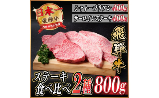 飛騨牛　ステーキ2種食べ比べセット　計800g【1530608】 1417382 - 岐阜県羽島市