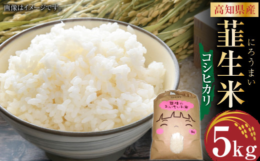 【令和6年産】米コシヒカリ 韮生米 高知県産 5kg お届け 【2024年9月上旬~2025年１月下旬迄発送】 お米 米 コシヒカリ こしひかり 精米 928873 - 高知県香美市