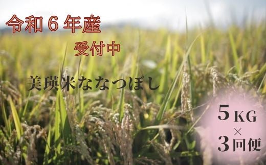 あさひ（株）　令和６年産　新米　美瑛産ななつぼし５ｋｇ×３か月[038-05] 1034653 - 北海道美瑛町