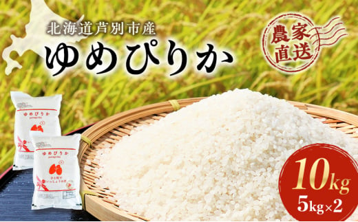 【R6年産先行受付】 ゆめぴりか 10kg (5kg×2袋) 農家直送 精米 白米 お米 ご飯 米 北海道米 北海道 芦別市 芦別RICE [№5342-0213]