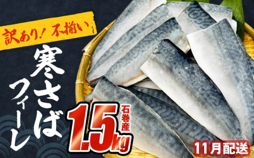 さば 〈 訳あり 〉11月配送 宮城県産 寒さば フィーレ 無塩 1.5kg 冷凍 魚 青魚 鯖 切身 焼魚 煮魚 わけあり 不揃い ご家庭用 食塩無添加 国産 鯖フィレ サバフィーレ 切り身 バラバラ冷凍 鯖の味噌味 宮城県 石巻市 1417885 - 宮城県石巻市