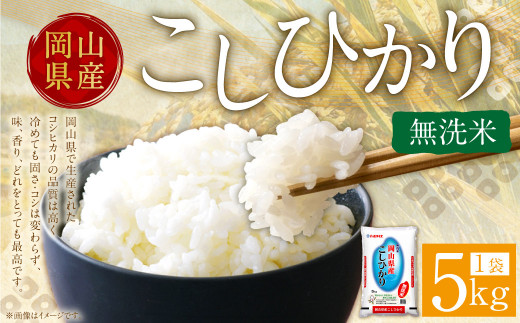 【令和6年産】 無洗米 岡山県産 こしひかり 5kg 【2024年9月下旬～2025年8月下旬発送】 コシヒカリ 米 お米 こめ kome コメ ご飯 ごはん 1367809 - 岡山県奈義町