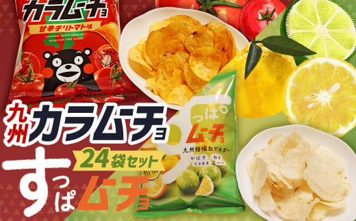 湖池屋 九州 カラムーチョ ＆ すっぱムーチョ 合計24袋セット ポテトチップス お菓子 九州限定