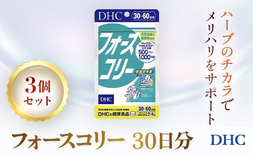 76023_DHCフォースコリー 30日分 3個セット（90日分） ／ 健康 サプリ サプリメント ダイエット 除脂肪体重 メリハリ スタイルキープ ハーブ 植物由来 コレウス・フォルスコリーエキス ビタミンB1 B2 B6 DHC ディーエイチシー 千葉県 茂原市 MBB031 1419033 - 千葉県茂原市