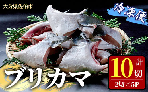 ブリカマ (計10切・2切×5P) 魚介 ブリ 鰤 養殖 塩焼き 冷凍 おつまみ おかず 海鮮 海の直売所 大分県 佐伯市【AS146】【海べ (株)】 1418917 - 大分県佐伯市