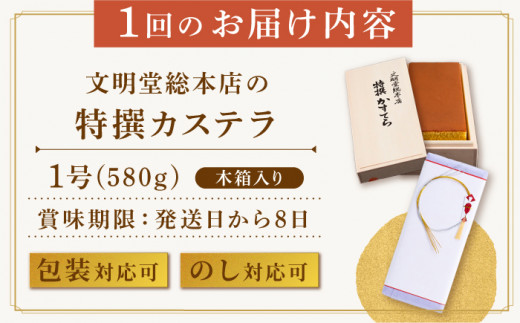 カステラ 長崎 ギフト スイーツ 熨斗 人気 お菓子 和菓子 送料無料 常温 かすてら ざらめ ザラメ 文明堂 定期 定期便