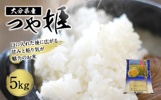 【令和6年産新米】大分県産 つや姫 5kg 【2024年10月下旬発送開始予定】  1348565 - 大分県竹田市