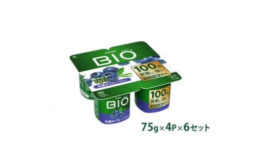 ダノンビオ ヨーグルト 旬摘みブルーベリー 75g×4P×6セット【1518338】 1423504 - 群馬県館林市