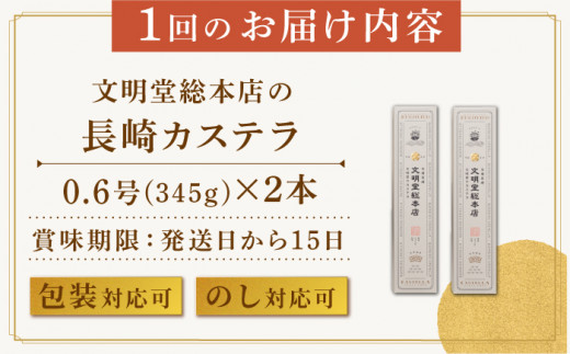 カステラ 長崎 贈答 ギフト 詰め合わせ 人気 和菓子 送料無料 常温 かすてら ざらめ ザラメ 文明堂 個包装 定期 定期便