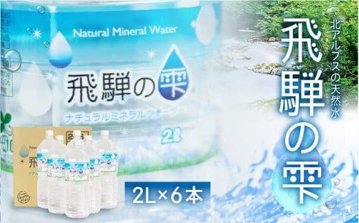 天然水 飛騨の雫 2L×6本 1ケース ミネラルウォーター ミネラルウォーター 水 ペットボトル 飲料水 深井戸水 2l 白啓酒店 飛騨高山  JS010