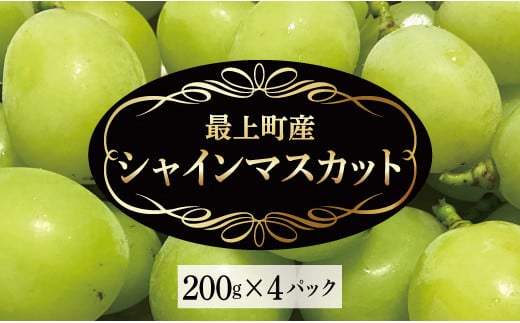 最上町産【シャインマスカット】200g×4P 485838 - 山形県最上町