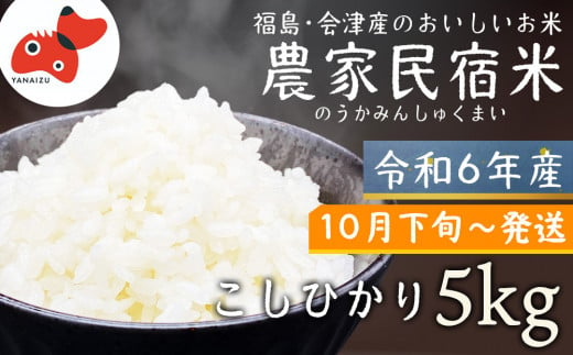 ＜令和6年産＞奥会津のきれいな水で大切に育てた　コシヒカリ精米「農家民宿米」5kg〈10月以降発送〉【1529973】