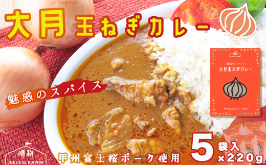 大月産玉ねぎカレー　220g　5袋 568647 - 山梨県大月市