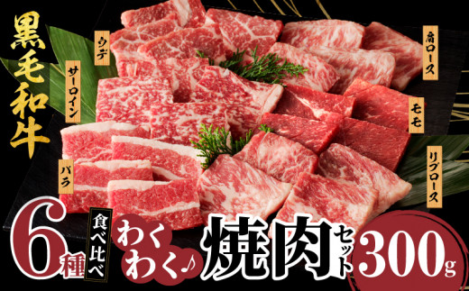 生産者応援≪訳あり≫黒毛和牛(経産牛)6種焼肉セット(合計300g) 肉 牛 牛肉 おかず 国産