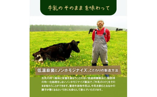 オーガニック＆グラスフェッド養老牛放牧牛乳900ml×3本 《ソフトクリーム券付き》