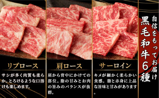 【12月発送】生産者応援≪訳あり≫黒毛和牛(経産牛)6種焼肉セット(合計300g) 肉 牛 牛肉 おかず 国産_T030-022-612