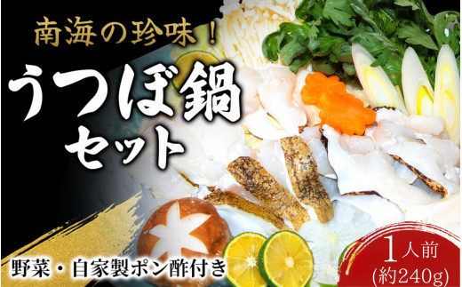 うつぼ鍋セット1人前【お野菜・自家製ぽん酢付き】 ※北海道・沖縄・離島は発送不可 / 鍋 高級 うつぼ鍋 ウツボ鍋 野菜  ポン酢 ぽんず 田辺市 和歌山県 贈答 ギフト ご家庭【gtr005】 1479962 - 和歌山県田辺市