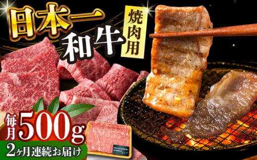 【全2回定期便】【A4～A5】長崎和牛焼肉用　500g【株式会社 MEAT PLUS】 [DBS033] 1429827 - 長崎県小値賀町