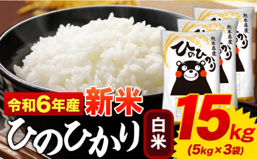 白米 ひのひかり 15kg 令和6年産 熊本県産 ふるさと納税  白米 精米 ひの 米 こめ ふるさとのうぜい ヒノヒカリ コメ お米 おこめ  <11月-12月より出荷予定>