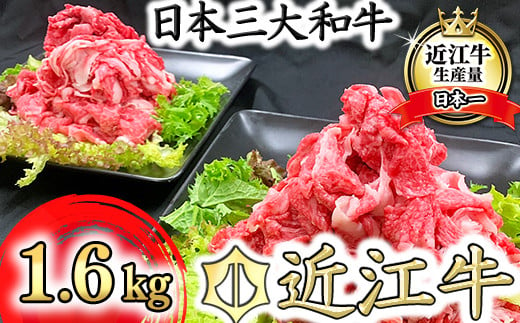 近江牛　切り落とし【1.6㎏（800ｇ×2パック）】【K036U】