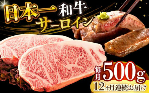 【全12回定期便】【A4～A5】長崎和牛サーロインステーキセット　500g（250g×2枚）【株式会社 MEAT PLUS】 [DBS088] 1433531 - 長崎県小値賀町