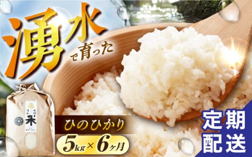 【令和6年度産】【6回定期便】 湧水米＜ひのひかり＞5kg×6回 お米 米 こめ お米 白米 精米 甘い 国産 5kg 定期便 東彼杵町/木場みのりの会 [BAV025] 1433377 - 長崎県東彼杵町